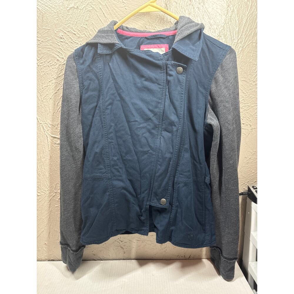 Abercrombie Kids Girls Cotton Hoody Jacket Blue Gray Gorpcore Outdoor Size 14‎